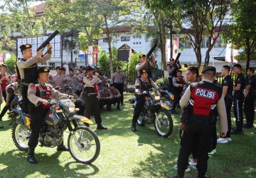 Jelang Pemilu 2024, Polres Muara Enim Gelar Latihan Dalmas dan Sispamkota