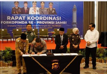 Wawako Antos Hadiri Rakor Forkopimda se-Prov. Jambi 2023