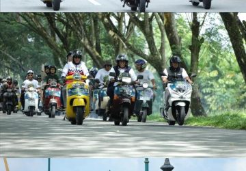 Ribuan Pecinta Vespa Tua Berkumpul di Buper Tengku Buwang Asmara