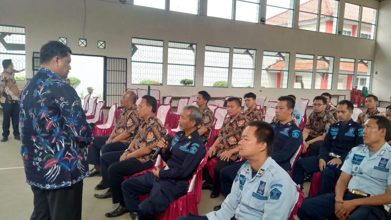 Evaluasi dan Motivasi dalam Pelaksanaan Tugas, Kakanwil Kemenkumham Lampung Berikan Penguatan kepada Petugas Lapas Kotaagung