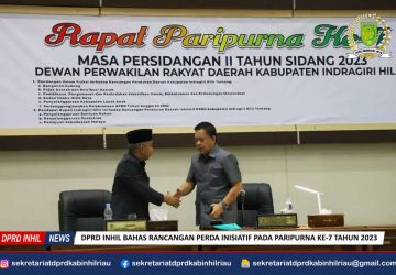 DPRD Inhil Bahas Rancangan Perda Inisiatif Pada Paripurna Ke-7 Tahun 2023