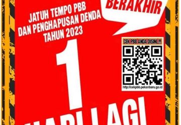 Jatuh Tempo PBB dan Penghapusan Denda Berakhir Besok