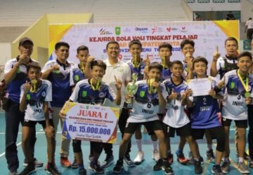 GOR Sultan Mahmudsyah Indragiri Hulu Merahi Juara Satu, Kejurda Volley Ball Tingkat Pelajar Se Riau