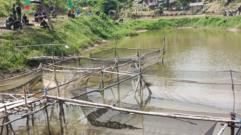 Meriakan Hut RI Ke 78 Tahun Yonif 141/AYJP Gelar Lomba Mancing