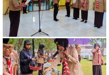 Meski Hujan, Kwarcab Bengkalis Tetap Dilaksanakan Ulang Janji dan Ziarah Makam Pahlawan