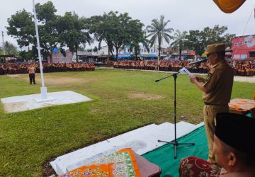 Pimpin Apel besar Peringatan Hari Pramuka ke-62 di Kecamatan Kampar, Penjabat Bupati Kampar : Prestasi Pramuka Kampar Sudah International