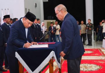 Hadiri Pengukuhan Pengurus KONI Kabupaten Siak, Alfedri Harap Prestasi Olahraga Siak Terus Meningkat