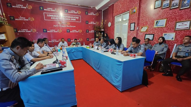 Lapas Muara Enim Terima Kunjungan Study Tiru Tim ZI Rutan Sungai Penuh Kanwil Kemenkumham Jambi