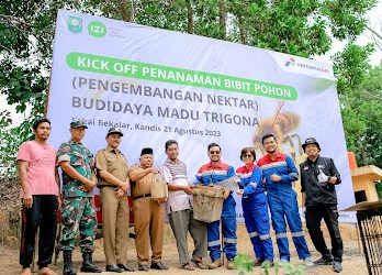 Tingkatkan Produksi Madu Trigona, Pertagas Tanam Bibit Pohon Pengembangan Nektar