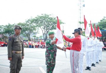 Bupati Inhil HM WARDAN Pimpin Upacara Pencanangan Kegiatan Olahraga Dalam Rangka HUT RI ke-78 Tahun 2023