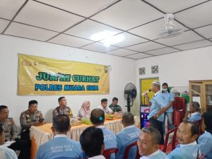 Polres Muara Enim Gelar Jumat Curhat di Pasar 3 Muara Enim