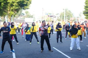 Senam Pagi Bersama Jajaran Sekretariat Pemkab Muba