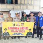 Korban Kebakaran di Desa Tanjung Raya Menerima Bansos Dari Polres Muara Enim