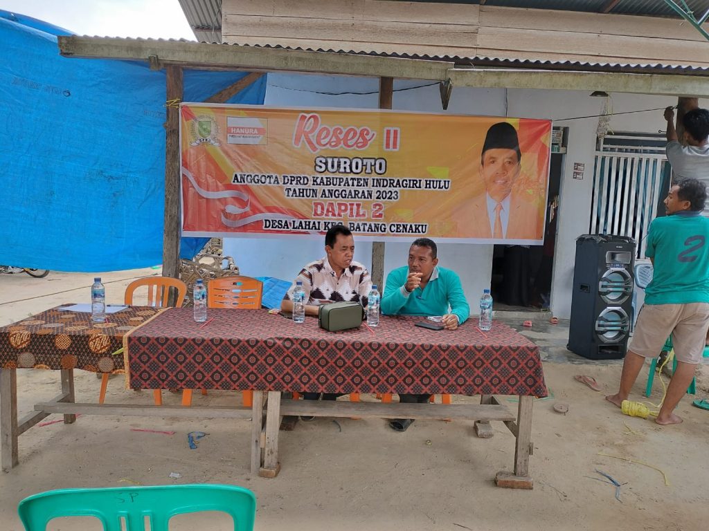Reses II Suroto Dpc Hanura Dapil II Disambut Antusias Warga Desa Lahai Kemuning Kec. Batang Cenaku