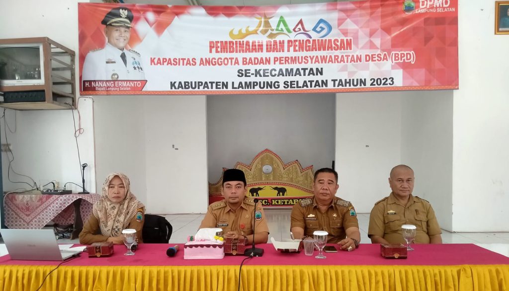 Dinas PMD Lamsel Berikan Pembinaan Pengawasan Pada BPD se-Kecamatan Ketapang