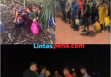 Satreskrim Polres Bengkalis Berhasil Mengamankan 30 Orang Pekerja Imigran Illegal di Hutan Pinggiran Laut Desa Sepahat