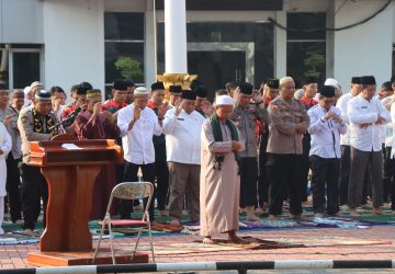 Sholat Istqa Dan Do’a Bersama Polres Muara Enim dan Forkopimda