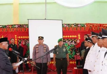 Bupati Nanang Ermanto Lantik Empat Kepala Desa di Kecamatan Sidomulyo
