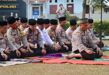 Polres Muara Enim Mengadakan Sholat Istisqa Untuk Memohon Turunnya Hujan