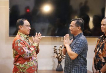 Bupati Inhil HM Wardan Sambut Kedatangan Silaturahmi Danlanal Dumai
