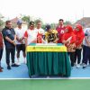 Resmikan Lapangan Tennis PA Sekayu, Pj Bupati H Apriyadi Sempatkan Bermain Tennis