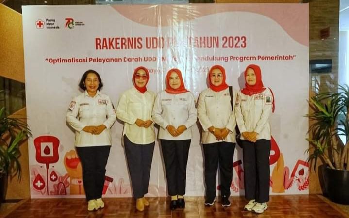 Ketua PMI Lamsel Ikuti Rapat Kerja Teknis Unit Donor Darah Tingkat Nasional