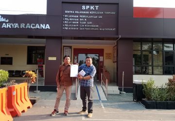 Koalisi Gerakan Bersama Resmi Laporkan Anjar Selaku Distributor Pupuk Palsu ke Polres Lamtim