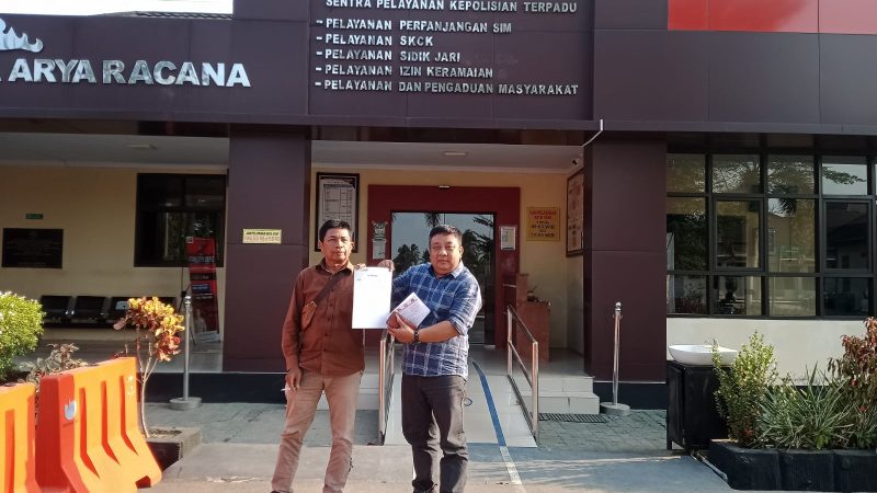 Koalisi Gerakan Bersama Resmi Laporkan Anjar Selaku Distributor Pupuk Palsu ke Polres Lamtim