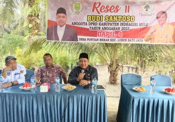 Anggota DPRD Inhu Budi Santoso Reses II Serap Aspirasi Desa Pontian Mekar