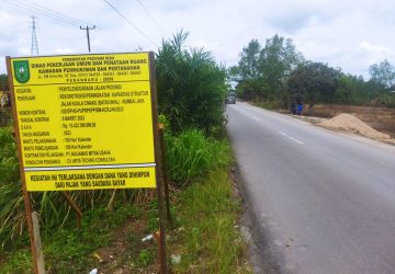 Progres Rekonstruksi Peningkatan Struktur Pengerjaan Jalan Kuala Cenaku-Rumbai Jays