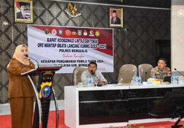 Kesiapan Pengamanan Pemilu 2024, Bupati Kasmarni Ikuti Rakor di Polres Bengkalis