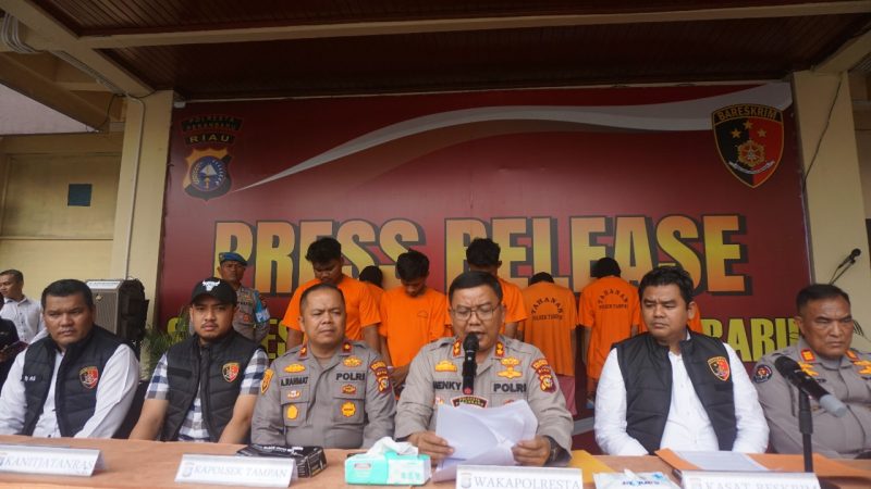 9 Pelaku Kejahatan Jalanan di Pekanbaru Ditangkap, 6 Pelaku Masih Pelajar