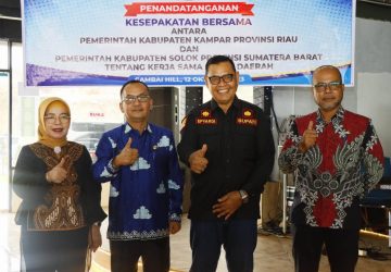 Terkait Kerjasama Antar Daerah, Pj Bupati Kampar Tandatangan Kesepakatan dengan Bupati Solok