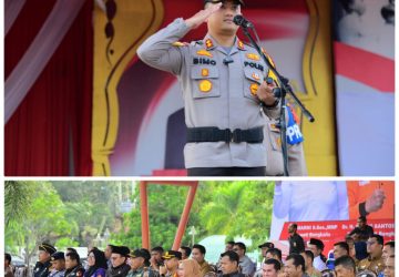 Polres Bengkalis Apel Gelar Pasukan Operasi Mantap Brata Pemilu 2024