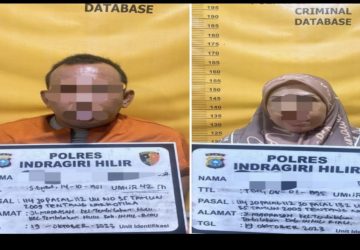 Satnarkoba Polres Inhil Bekuk Pasutri Pengedar Narkotika Jenis Sabu