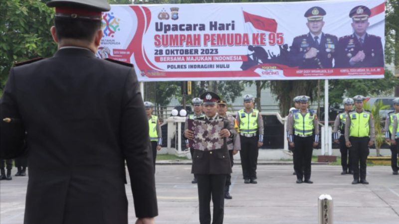 Sumpah Pemuda ke-95 Upacara Langsung di Pimpin Kapolres Inhu