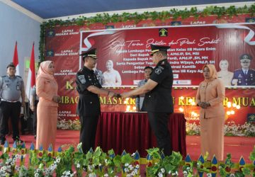 Sertijab dan Pisah Sambut Kepala Lapas Kelas IIB Muara Enim diselimuti Suasana Haru
