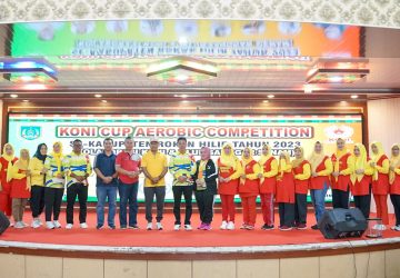 Dibuka Bupati, Ratusan Peserta Ikuti Koni Cup Aerobic Competition se-Kabupaten Rohil