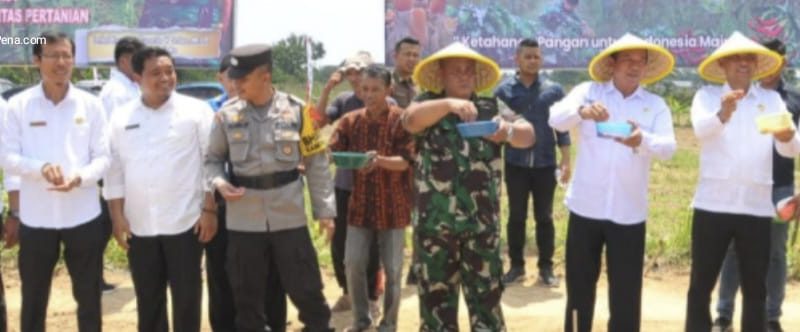 Hanpangan Secara Serentak, Dandim 0302/Inhu Vidio Conference dengan Wakil Presiden RI
