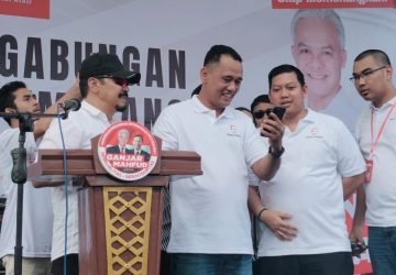 Penggerak Pemenang Ganjar-Mahfud Gelar Deklarasi Mendukung Pasangan Capres dan Cawapres di Jalan Gajah Mada