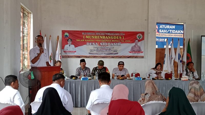 Gelar Musrenbangdes Pertama Diera Kepemimpinannya, Kades Sidoasih M. Ibrahim Minta Support Demi Kemajuan Desa