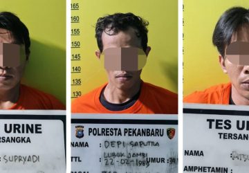 Tim Resmob Jembalang Satreskrim Polresta Pekanbaru Berhasil Tangkap Spesialis Pembobol Minimarket, 3 Pelaku Ditangkap di Tol Pekanbaru
