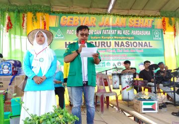 PAC Ansor dan Fatayat NU Pardasuka Gelar Jalan Sehat