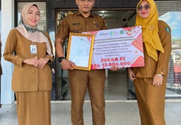 Desa Berancah Kecamatan Bantan Meraih Terbaik ke ll Ber-PHBS tahun 2023