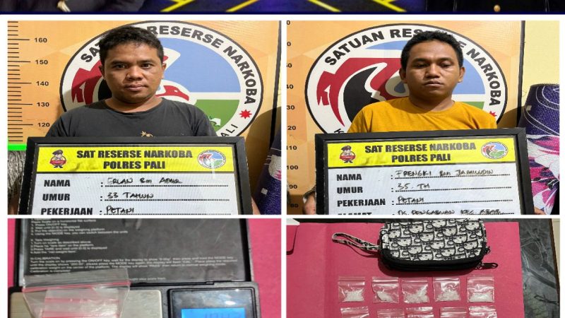 Dua Orang Pengedar Narkotika Jenis Sabu Berhasil Diringkus Satres Narkoba Polres Pali