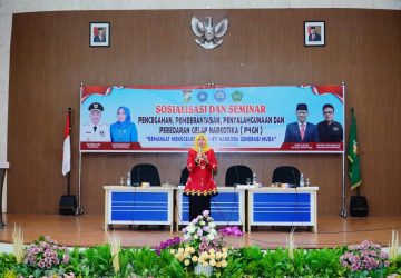 Buka Sosialisasi dan Seminar Pencegahan Pemberantasan Penyalahgunaan dan Peredaran Gelap Narkotika, Pj Bupati Ajak Generasi Muda Menjauhi Narkoba