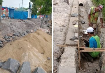 Pembangunan Drainase Jalan Provinsi di Depan Kantor Kec. Ketapang, Gunakan Pasir Cadas Disoal Warga