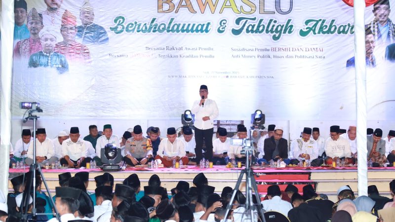 Ciptakan Pemilu Berkeadilan dan Damai Bawaslu Siak Taja Tabligh Akbar