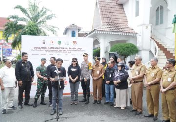 Ketua DPRD Rohil Bacakan Ikrar Naskah Deklarasi Kampanye Pemilu Damai Tahun 2024