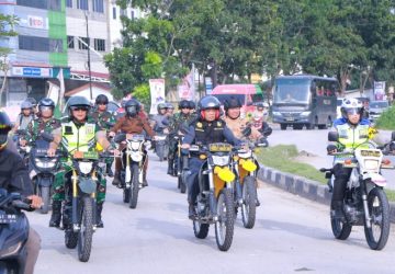 Pj Wali Kota Pekanbaru Gelar Patroli Bermotor Meninjau Perayaan Natal 2023